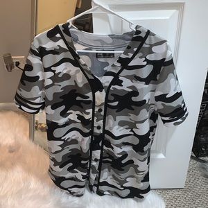 Camo Jersey Top (oversized)